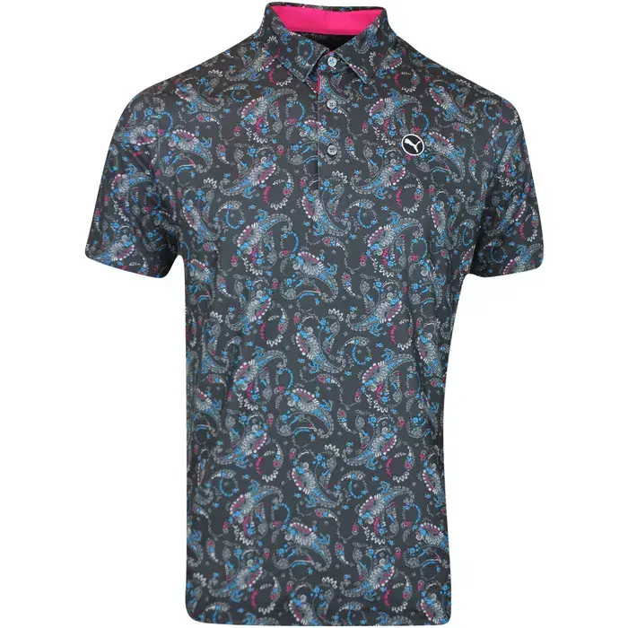 fr2ゴルフ Paisley Full Pattern Polo Shirt fr2ゴルフ Paisley Full Pattern Polo Shirt Amazon.com: Blue