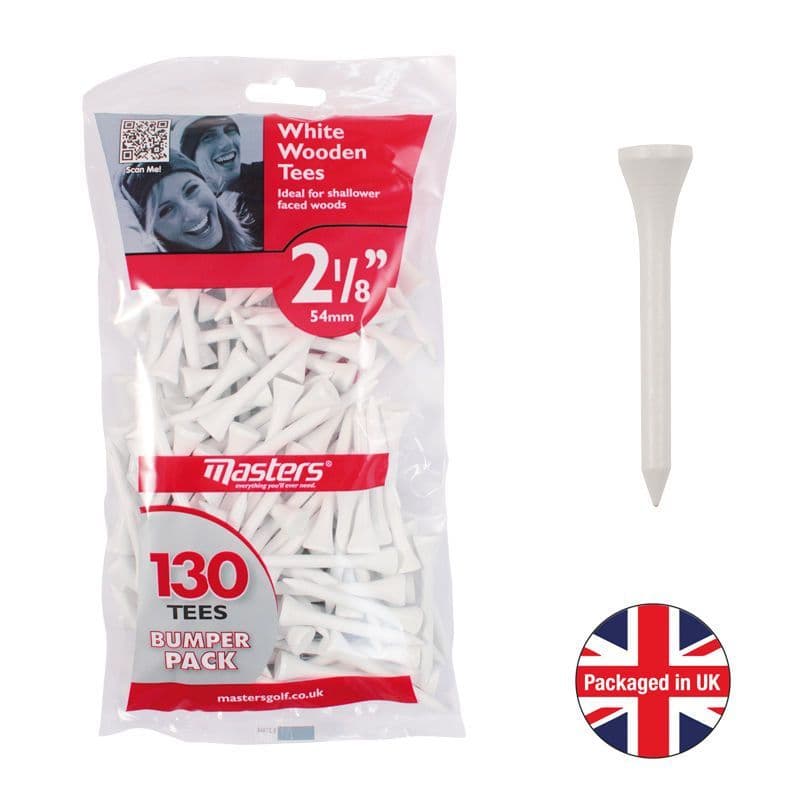 Masters Golf Bumpa Bag Wood Tees 2 1/8 White Bag 130