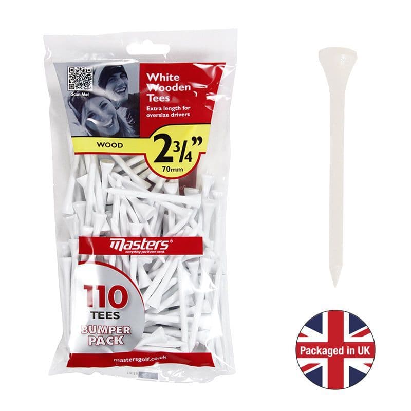 Masters Golf Bumpa Bag Wood Tees 2 3/4 White Bag 110