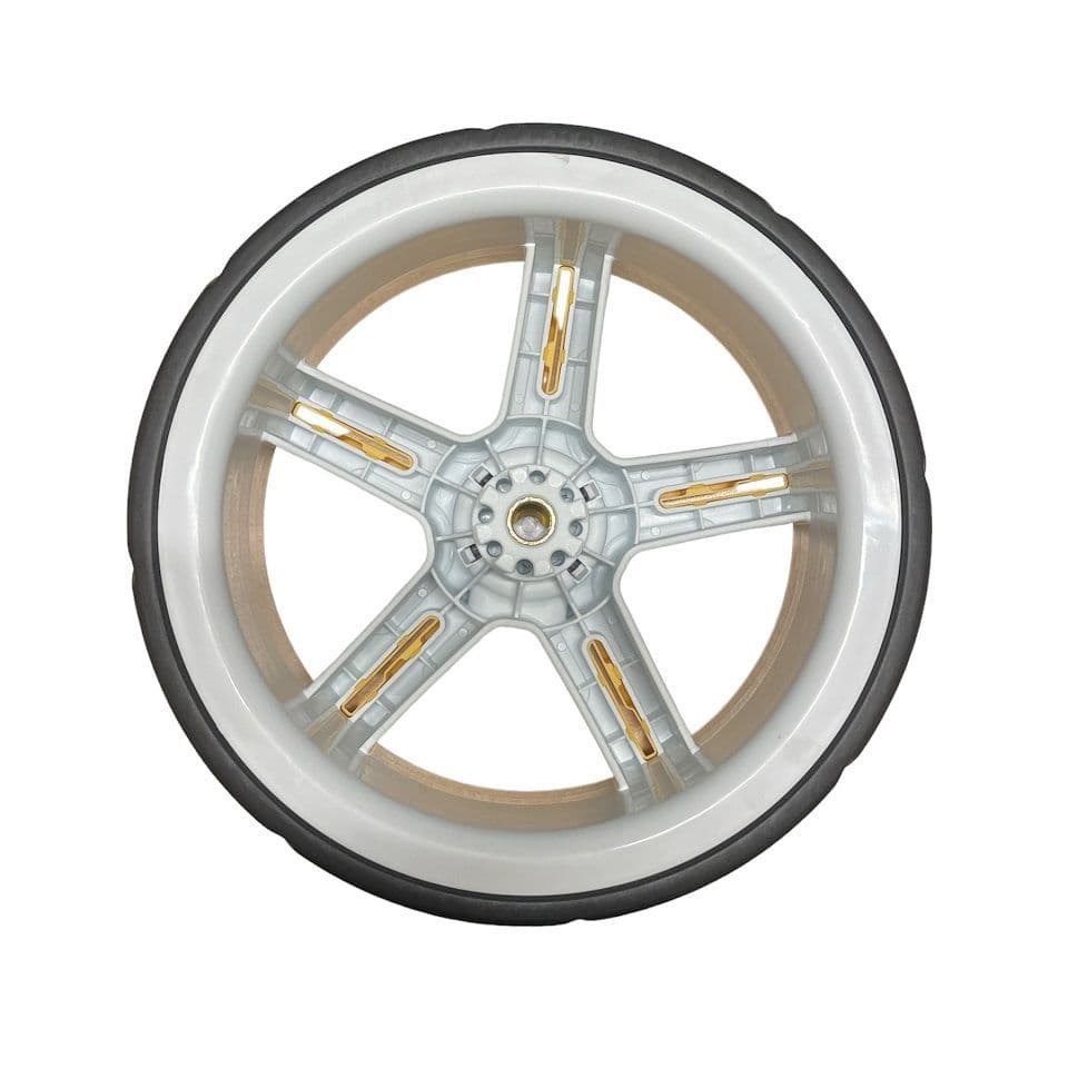 Powakaddy Rear Wheel - White /Yellow Trim