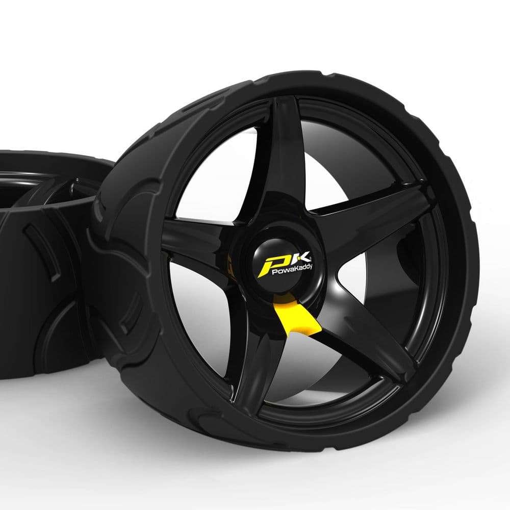 Powakaddy Wide Wheels (Pair) Black