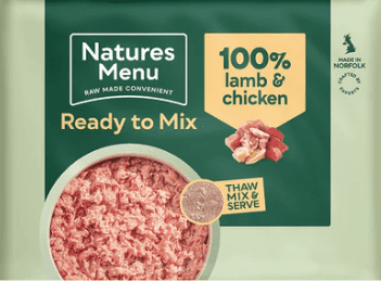 NATURES MENU LAMB & CHICKEN MINCE 12 x 400g