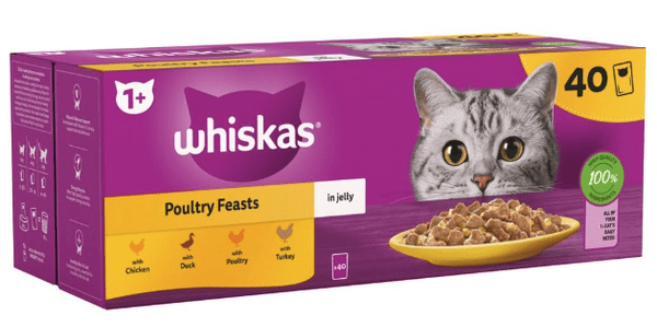 Whiskas Poultry Feasts in Jelly x 40 pouches