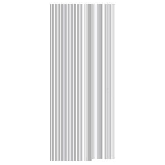 0.7mm 1mm 1.5mm Mixed Width Straight Lines Silver - Katy Sue Peel Off Stickers