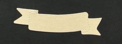 10 Blank Die Cut Banners Ivory Pearlescent Card