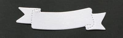 10 Blank Die Cut Banners Pearlescent White  Card