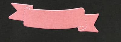 10 Blank Die Cut Banners Pink Pearlescent Card