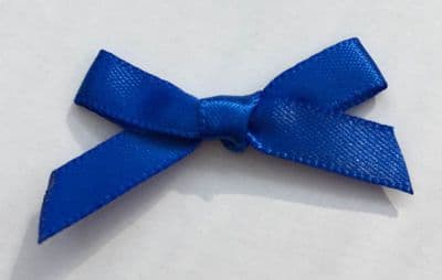 10 Satin Bows 7mm Royal Blue