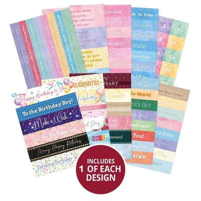 10 Sheets from - Hunkydory Splendid Sentiments A7 Pocket Pad