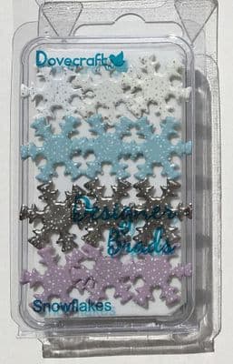 12 DOVECRAFT SNOWFLAKE BRADS