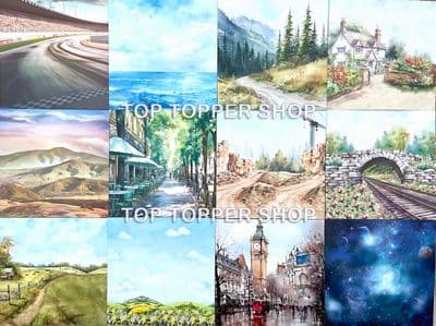 12 Sheets By Land, Sea and Air Backgrounds - 8