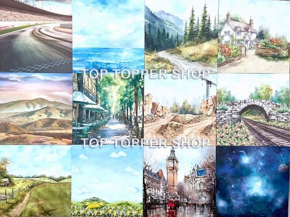 12 Sheets By Land, Sea and Air Backgrounds - 8