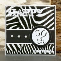 12 Sheets Duo Design 8x8 Paper - Animal Prints & Leaves Hunkydory