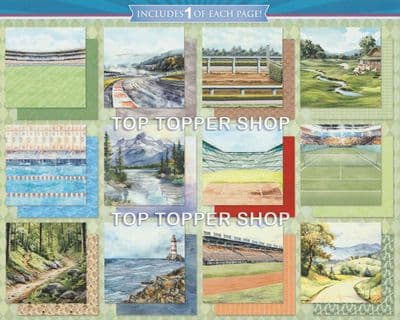 12 Sheets of Good Sport Backgrounds - 8