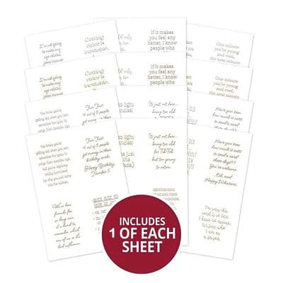 12 Sheets of Imperfect Verses from the Hunkydory Foiled Paper Pad