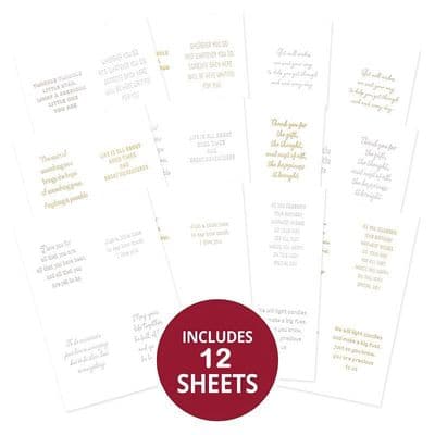 12 Sheets of Perfect Verses from Hunkydory Foiled Paper Pad 3