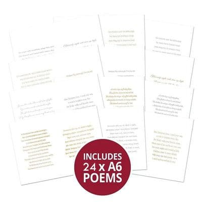 12 Sheets of Season's Greetings - Hunkydory Foiled Christmas Perfect Poetry