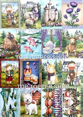 16 A7 Sheets from - Bonnie Scotland Hunkydory Pocket Pad