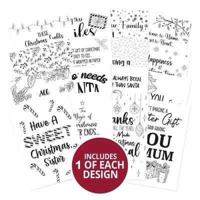 16 A7 Sheets from - Family Christmas Hunkydory Say it with Style Pocket Pad