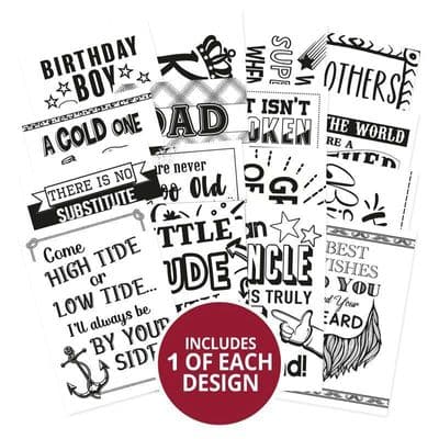 16 A7 Sheets from - For The Men Hunkydory Say it with Style Pocket Pad