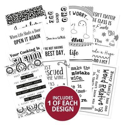 16 A7 Sheets from Just For Laughs Hunkydory Say it with Style Pocket Pad