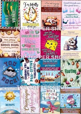 16 A7 Sheets from Lots of Laughs - Hunkydory Say it with Style Pocket Pad