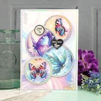 16 A7 Sheets from Majestic Butterflies Hunkydory Pocket Pad  64