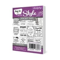 16 A7 Sheets from - Occasions Hunkydory Say it with Style Pocket Pad