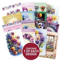 16 A7 Sheets from  Pretty Pansies Hunkydory Pocket Pad