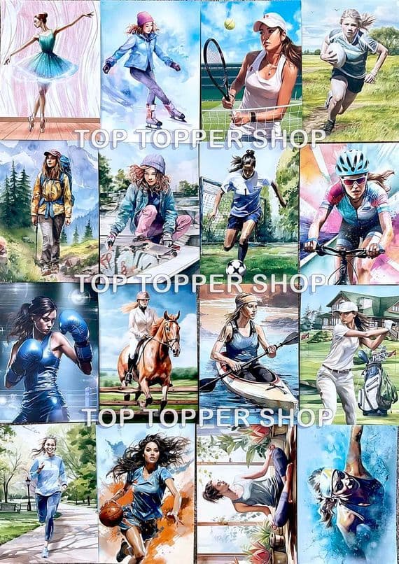 16 A7 Sheets from Sports & Hobbies For Her - Hunkydory Pocket Pad