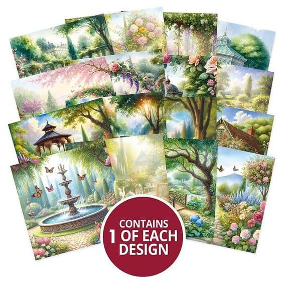 16 Sheets from - Garden of Dreams  Hunkydory  Square Pocket Pad