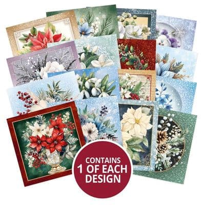 16 sheets from - Winter Florals  Hunkydory  Square Pocket Pad