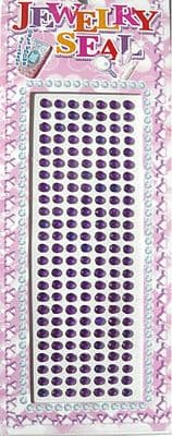 175 SELF ADHESIVE PURPLE ACRYLIC STONES 3mm