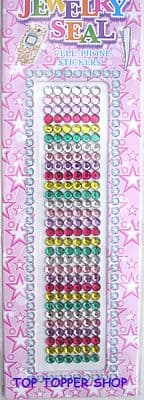 180 SELF ADHESIVE JOINED ASSORTED ACRYLIC STONES 2mm (PACK B)