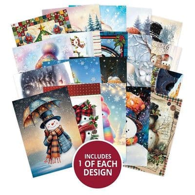 20 A6 Christmas Toppers from The Hunkydory Little Book of Snowmen