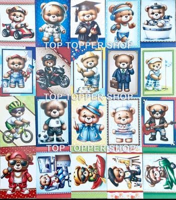 20 A6 Paper Toppers from  The Hunkydory Little Book of Teddy Time
