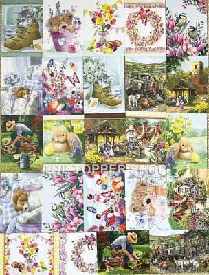 24 Sheets from The Little Book of Spring Is In the Air A6 Hunkydory Card Toppers