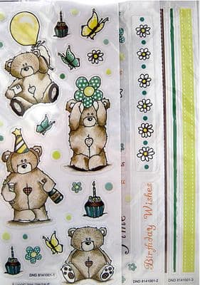 3 DAISY & DANDELION STICKERS - BUBBLES & SQUEAK
