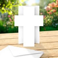 3 White Cross Pop Up Cards & Envelopes - Katy Sue Designs