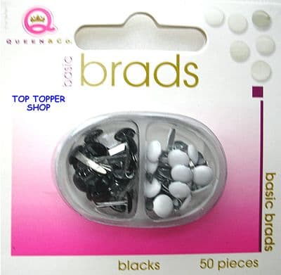 50 BASIC BRADS BLACKS QUEEN & CO