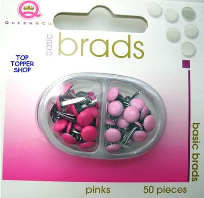 50 BASIC BRADS PINKS QUEEN & CO