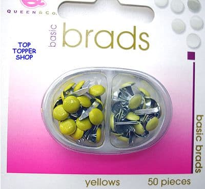 50 BASIC BRADS YELLOWS QUEEN & CO