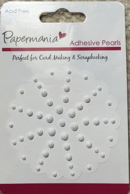 52 PAPERMANIA SELF ADHESIVE WHITE PEARLS