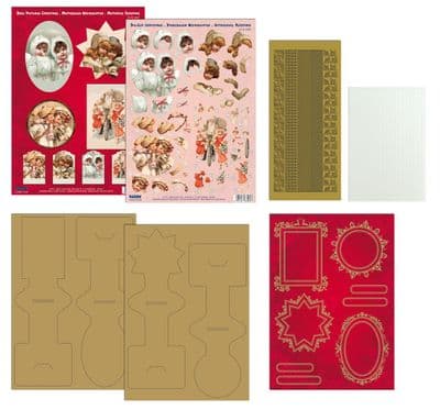624 DIE CUT CHRISTMAS EASEL KIT NOEL reddy