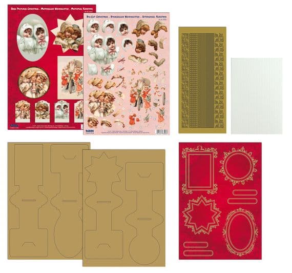 624 DIE CUT CHRISTMAS EASEL KIT NOEL reddy
