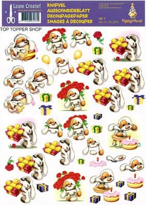 7. MYLO & FRIENDS SBS DECOUPAGE SHEET - PARTY