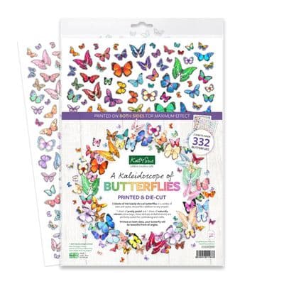 A Kaleidoscope of Die Cut Butterflies 2 sheets - Katy Sue