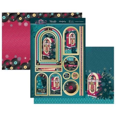 A Rockin' Christmas - Hunkydory Festive Elegance 2024  Luxury Christmas Card Toppers