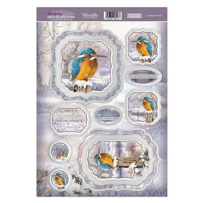 A Snowy Perch - Hunkydory Favourites Christmas Toppers A4 Sheet