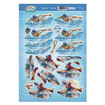 A Splashing Time  - Hunkydory Good Sport Die Cut Decoupage Topper Sheet